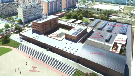 Imagen del futuro cuartel de la Guardia Civil en el barrio de Valdespartera.