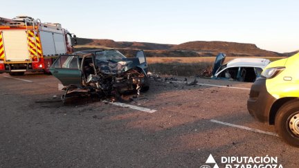 El accidente ha ocurrido entre Belchite y Lécera./ Diputación de Zaragoza.