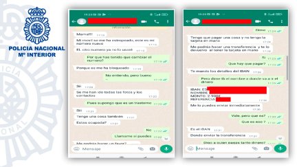 Captura de una conversación de Whatsapp de este tipo de denuncia.