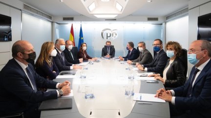 Primer Comité de Dirección liderado por Alberto Núñez Feijóo, presidente del PP. / Foto: Partido Popular