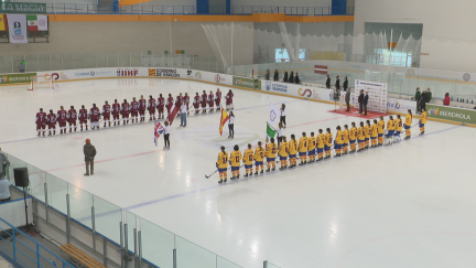 Mundial de hockey hielo en Jaca. Foto: Aragón Deporte.