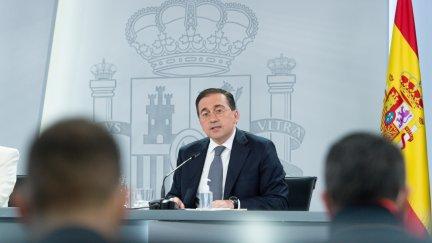 El ministro de Asuntos Exteriores, Unión Europea y Cooperación, José Manuel Albares, comparece tras la reunión del Consejo de Ministros./EP
