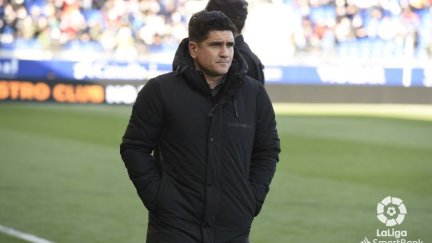 Xisco Muñoz durante un encuentro con la SD Huesca.