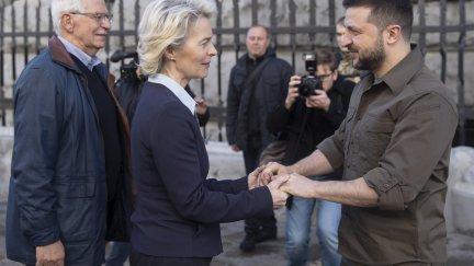 Ursula Von der Leyen y Josep Borrell se han reunido con Zelenski en Kiev. / Foto: EFE