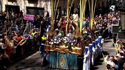 Procesión de Las Palmas en Zaragoza.