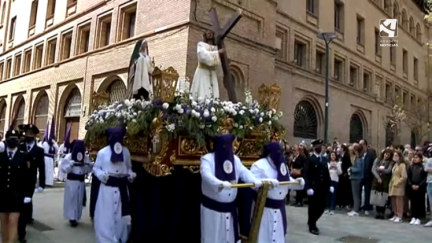 Procesión de este jueves en Zaragoza.