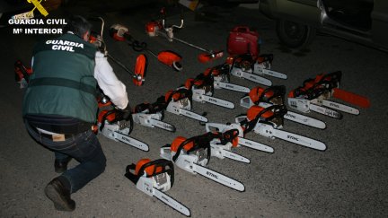 Material aprehendido por la Guardia Civil de Teruel. / Guardia Civil