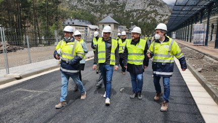 José Luis Soro, durante su visita a las obras. / Foto: DGA