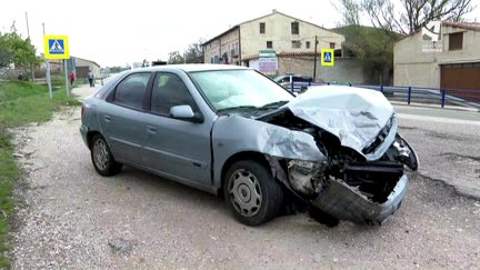 Imagen del coche tras el impacto. CARTV