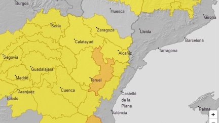La AEMET ha activado avisos de nivel amarillo y naranja por fuertes lluvias y granizo en varios puntos de Aragón. | AEMET