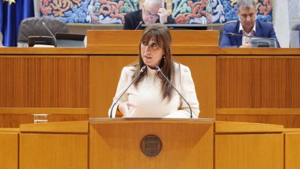 La consejera de Sanidad del Gobierno de Aragón, Sira Repollés en la sesión plenaria. / Foto: Cortes de Aragón