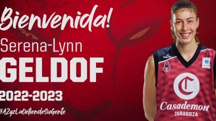Serena-Lynn Geldof, segundo fichaje de Casademont Zaragoza femenino.