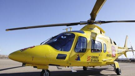 Helicóptero de 112 del Gobierno de Aragón. / FUENTE: 112