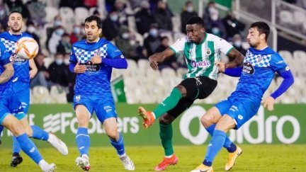 Soko durante un encuentro con la SD Huesca.