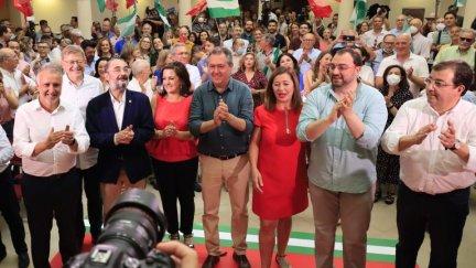 Siete presidente autonómicos socialistas arropan al candidato andaluz./ PSOE Aragón.