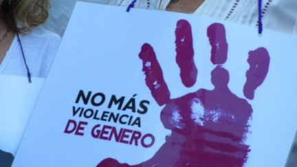 Cartel contra la violencia de género.