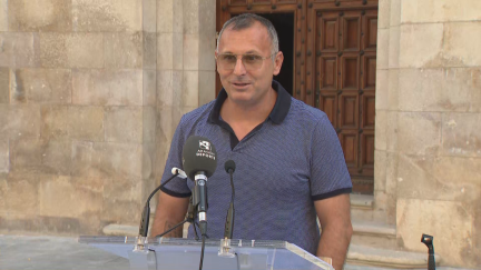 Javi Moreno durante la rueda de prensa.