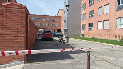 Lugar en el que un hombre ha matado a su hermano en Tafalla. (Europa Press).