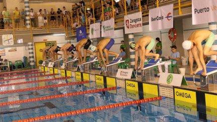 Una imagen del Trofeo Ciudad de Zaragoza de natación disputado en el Stadium Casablanca.