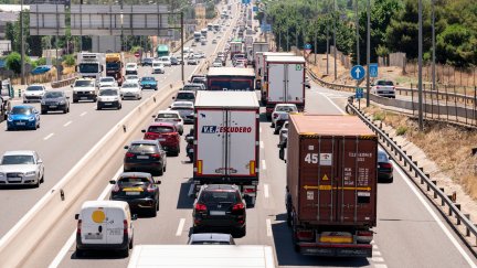 Retenciones en la autovía A-4 a la altura de Pinto, durante la primera operación salida del verano de 2022. / Europa Press