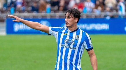 Ignasi Vilarrasa, en un partido de la temporada pasada con el Atlético Baleares.