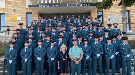 Parte de los alumnos que se incorporan al servicio en Aragón. (Guardia Civil).