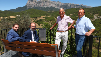 El presidente del Gobierno de Aragón ha visitado este jueves la comarca del Sobrarbe. / Gobierno de Aragón