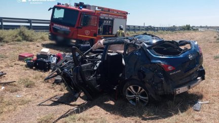 Así ha quedado el vehículo, tras el accidente. | DPZ
