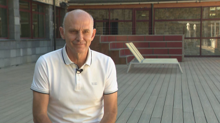 Ángel Martín González, durante la charla con Aragón Deporte.