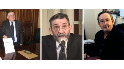 Los cronistas: Vidal Muñoz, Bizén d'o Río y Carlos Forcadell.
