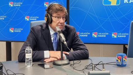 Arturo Aliaga, este miércoles en los estudios de Aragón Radio. (Despierta Aragón)