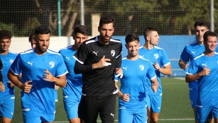 Primer entrenamiento del Club Deportivo Ebro.
