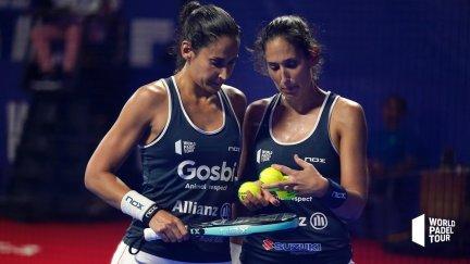 Mapi y Majo Sánchez Alayeto, durante el partido de cuartos del Málaga Open.