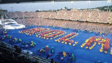 Una imagen de la ceremonia inaugural de Barcelona 92.