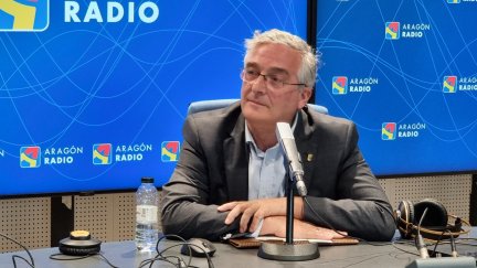 Joaquín Olona, Consejero de Agricultura, Ganadería y Medio Ambiente, en una entrevista. (Aragón Radio)