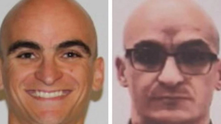Cédric Tauleygne, el fugitivo, en dos imágenes proporcionadas por la Gendarmería francesa.