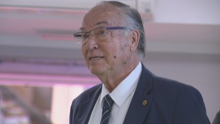 José Ángel Zalba durante un acto.
