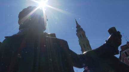 Foto de archivo de la ola de calor que afectó a Zaragoza el pasado mes de mayo.