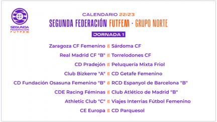Sorteo de la primera jornada del Zaragoza CFF.