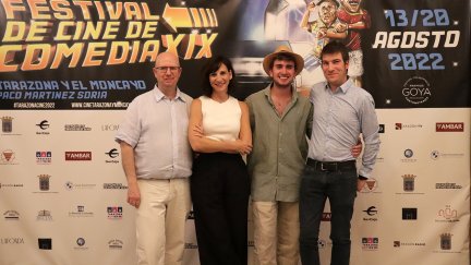 Malena Alterio y Oscar Ortuño, protagonistas de la inauguración del Festival de Cine de Comedia de Tarazona./ Ayuntamiento de Tarazona.