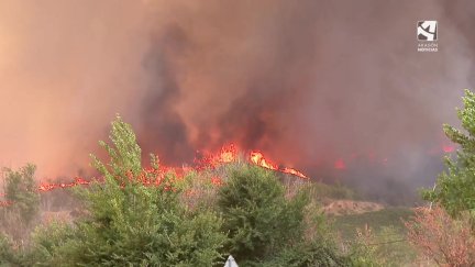 El incendio avanza por cuatro frentes diferentes; uno de ellos es el de Añón.