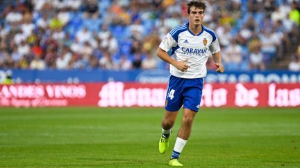 Francho Serrano, durante el partido ante el Levante.