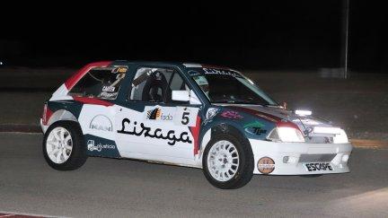 Fernando Villaro, durante el Slalom Nocturno Karting Zuera.