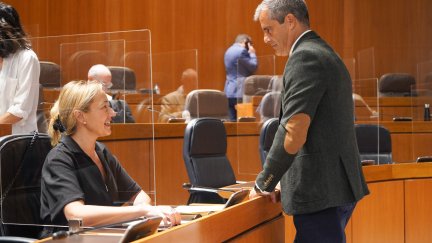 La consejera de Economía, Marta Gastón, y el diputado de Cs Javier Martínez. / Fuente: Europa Press
