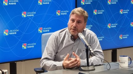 José Luis Soro, consejero de Vertebración del Territorio, Movilidad y Vivienda, este miércoles en Despierta Aragón. / Aragón Radio