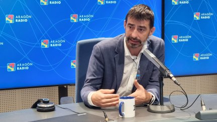 Álvaro Sanz, el coordinador de IU en Aragón, este viernes en Despierta Aragón. / Aragón Radio