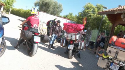 Ambiente motero en Alcañiz.
