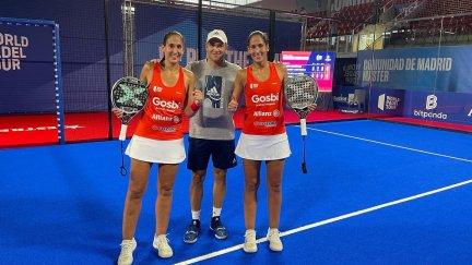 Las hermanas Sánchez Alayeto tras el encuentro de este jueves.