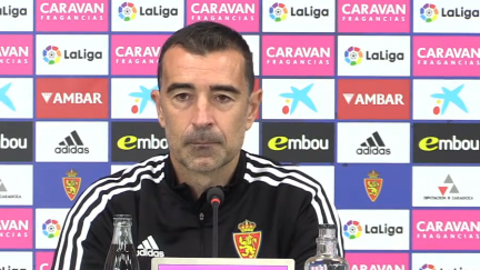 Juan Carlos Carcedo, durante la rueda de prensa. Foto: Real Zaragoza