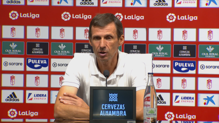 Rueda de prensa de Cuco Ziganda. Foto: Aragón Deporte.